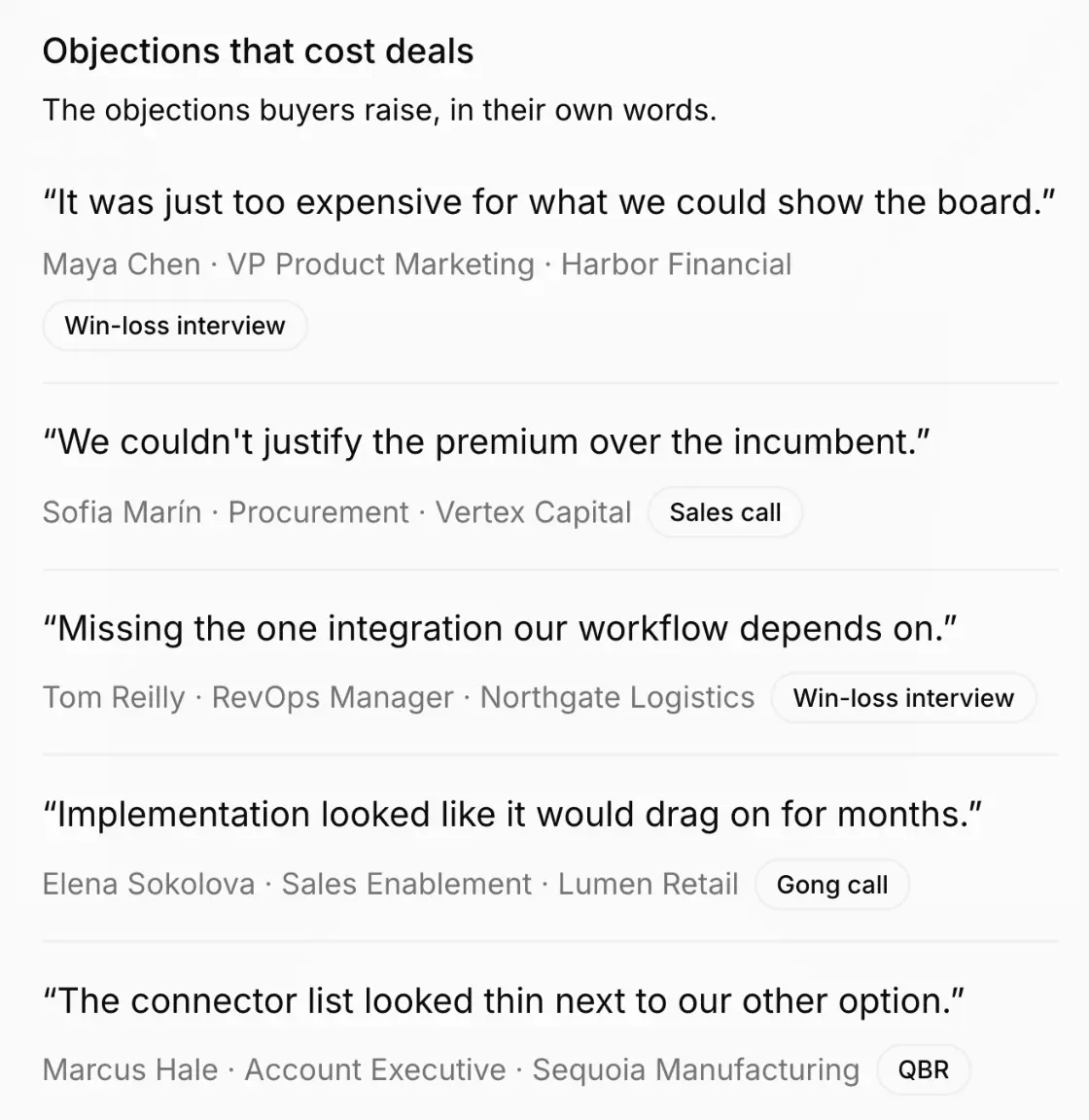 Objection tracking