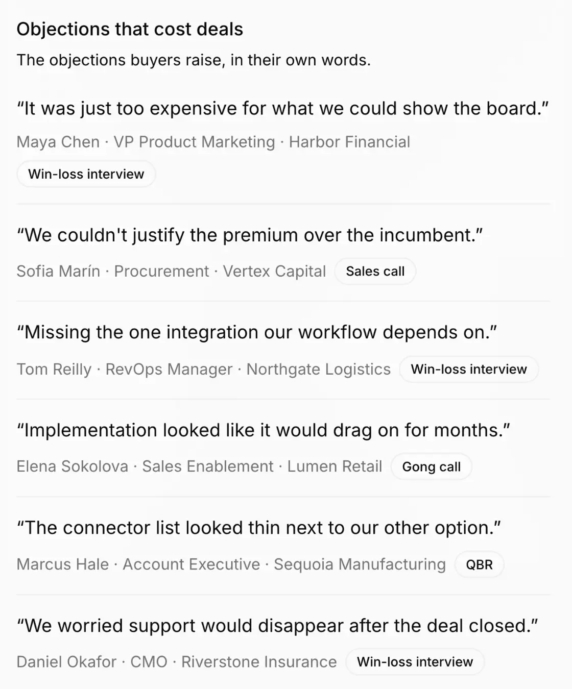 Objections that cost deals