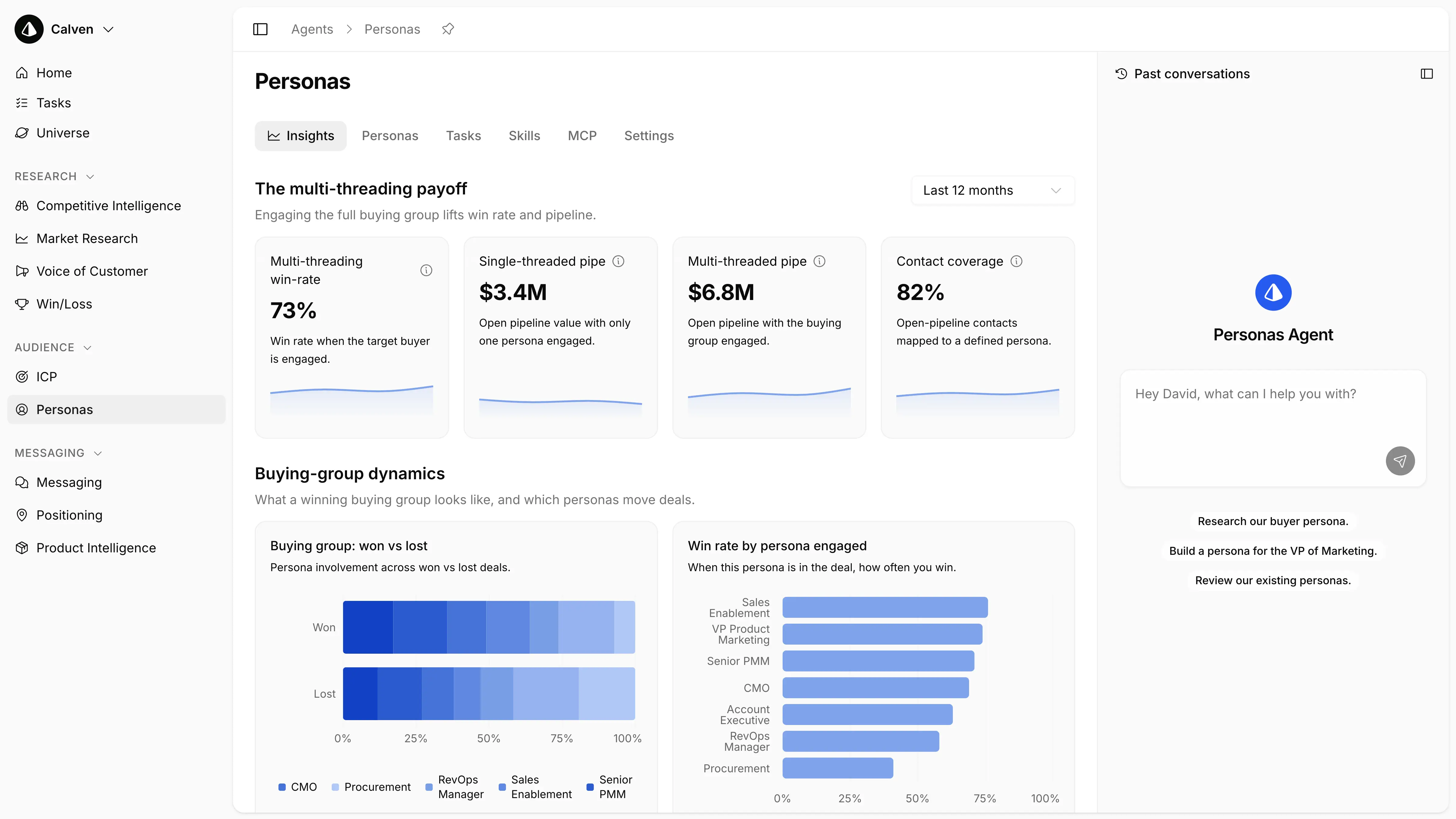 Personas Agent dashboard